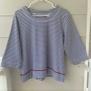 ORVIS Striped Scoop Neck Top